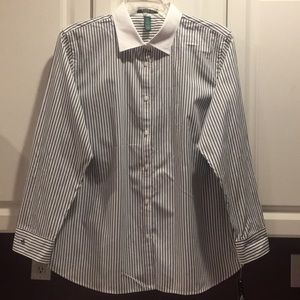 Ralph Lauren-black stripe  women’s shirt 2X